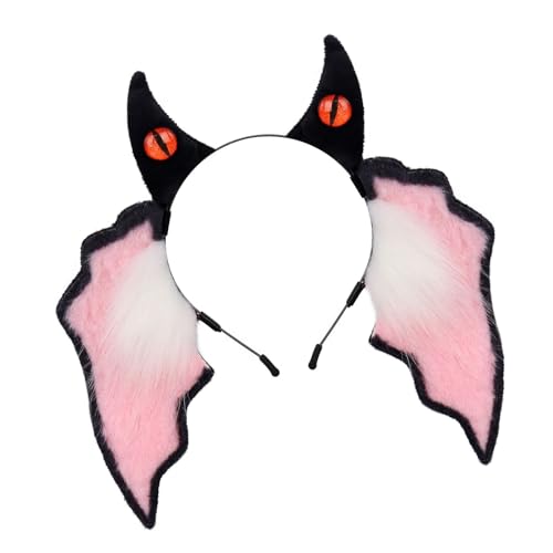 Handgefertigte Plüsch-Fledermaus-Ohr-Stirnbänder, weich, flauschiges Haar-Accessoire für Kinder, Halloween, Kostümpartys, Verkleidungen, handgefertigte Plüsch-Fledermaus-Ohr-Stirnbänder Handgefertigte Plüsch-Fledermaus-Ohr-Stirnbänder, weich, flauschiges Haar-Accessoire für Kinder, Halloween, Kostümpartys, Verkleidungen, handgefertigte Plüsch-Fledermaus-Ohr-Stirnbänder von Beimus