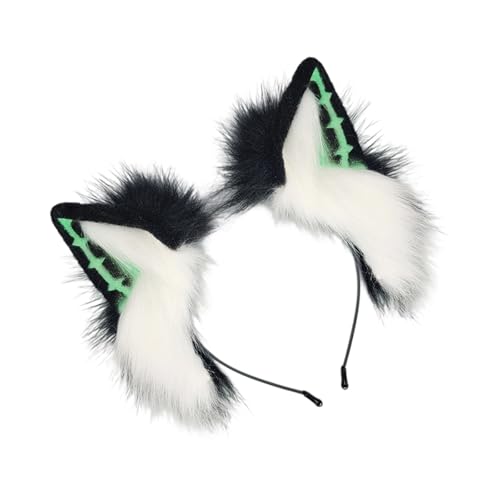 Punk-Wolf-Ohr-Haarband, weicher Plüsch, Pelzanzug, Haarreif, Rollenspiel-Kopf-Accessoire für 2000er Jahre, modische Verkleidungsrequisiten, Kopfbedeckung, Plüschtier-Ohren-Haarreif Punk-Wolf-Ohr-Haarband, weicher Plüsch, Pelzanzug, Haarreif, Rollenspiel-Kopf-Accessoire für 2000er Jahre, modische Verkleidungsrequisiten, Kopfbedeckung, Plüschtier-Ohren-Haarreif von Beimus