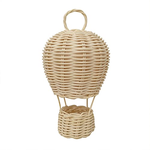 Rattan-Heißluftballon-Anhänger, handgewebt, kleiner Anhänger, Zubehör, Dekoration für Kinderzimmer, Kindergarten, Kindergarten Rattan-Heißluftballon-Anhänger, handgewebt, kleiner Anhänger, Zubehör, Dekoration für Kinderzimmer, Kindergarten, Kindergarten von Beimus