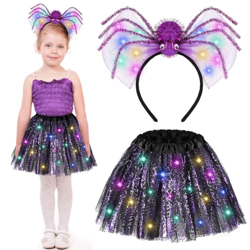Beipegin Kostüm Spinne Kinder Mädchen,LED Tüllrock Led Lichter Spinne Haarreifen Halloween Kostüm Kinder Spinne Verkleidung Karneval Rollenspiele Party Beipegin Kostüm Spinne Kinder Mädchen,LED Tüllrock Led Lichter Spinne Haarreifen Halloween Kostüm Kinder Spinne Verkleidung Karneval Rollenspiele Party von Beipegin