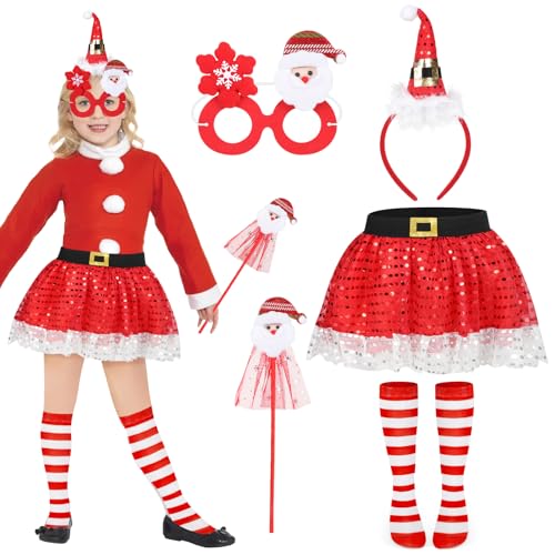 Beipegin Weihnachtskleid Mädchen Weihnachtskleid Weihnachts Haarreif Weihnachten Röcke Maske Zauberstab Santa Costume Weihnachtsmann Kostüm Kinder für Weihnachten Party Beipegin Weihnachtskleid Mädchen Weihnachtskleid Weihnachts Haarreif Weihnachten Röcke Maske Zauberstab Santa Costume Weihnachtsmann Kostüm Kinder für Weihnachten Party von Beipegin