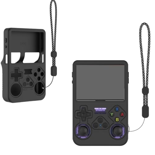 BeisDirect Silikon-Schutzhülle für ANBERNIC R36S Handheld-Spielkonsole, weiche Hülle, Schutzhülle, Fallschutz, Silikonhülle mit Umhängeband, Schwarz BeisDirect Silikon-Schutzhülle für ANBERNIC R36S Handheld-Spielkonsole, weiche Hülle, Schutzhülle, Fallschutz, Silikonhülle mit Umhängeband, Schwarz von BeisDirect