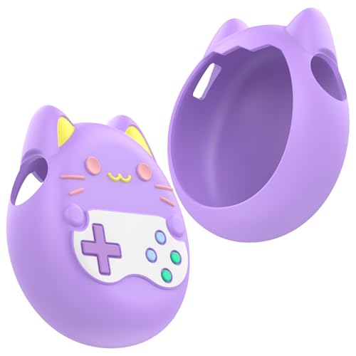 Silikon-Schutzhülle für Tamagotchi Paradise, virtuelle elektronische Haustier-Spielmaschine, schützende Anti-Drop-Hülle für Tamagotchi Paradise, Ersatzhülle mit Finger-Umhängeband, Violett Silikon-Schutzhülle für Tamagotchi Paradise, virtuelle elektronische Haustier-Spielmaschine, schützende Anti-Drop-Hülle für Tamagotchi Paradise, Ersatzhülle mit Finger-Umhängeband, Violett von BeisDirect