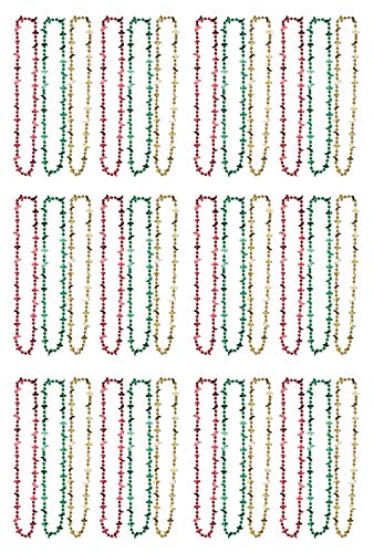 Beistle Fiesta Halsketten Cinco de Mayo Favors mexikanisches Partyzubehör, 83,8 cm, Rot/Grün/Gold, 36 Stück von Beistle