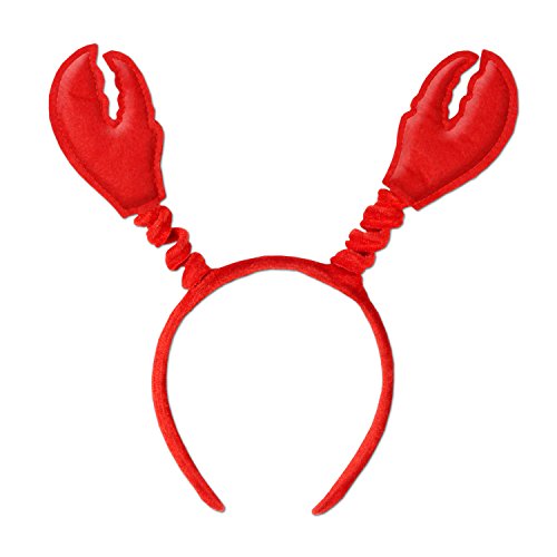 Beistle Luau Party Krabbe Kralle Stirnband Boppers für Karneval Kostüm Zubehör, Einheitsgröße, Rot von Beistle