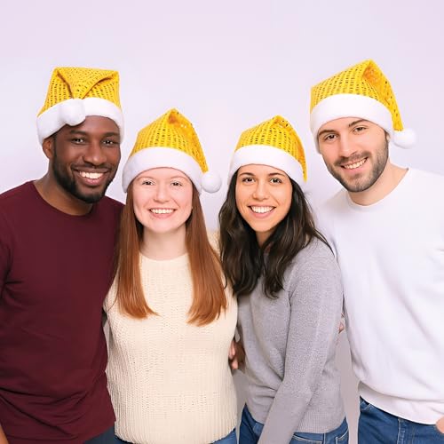 Beistle Pailletten-Sheen-Weihnachtsmannmütze, 2 Stück, goldene Weihnachtspaillettenmützen, Plüsch-weißer Rand und PomPom, Urlaubskostüm, Foto-Requisiten-Zubehör für Büropartys, Familienfeiern, Paraden Beistle Pailletten-Sheen-Weihnachtsmannmütze, 2 Stück, goldene Weihnachtspaillettenmützen, Plüsch-weißer Rand und PomPom, Urlaubskostüm, Foto-Requisiten-Zubehör für Büropartys, Familienfeiern, Paraden von Beistle