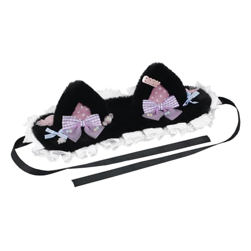 Lolita-Kopfschmuck für Damen, Kätzchen, Kopfbedeckung mit Clips, niedliche Kopfbedeckung, Halloween, Cosplay, Kostüm, Rosa und Schwarz Lolita-Kopfschmuck für Damen, Kätzchen, Kopfbedeckung mit Clips, niedliche Kopfbedeckung, Halloween, Cosplay, Kostüm, Rosa und Schwarz von Beisto