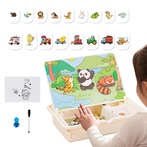 Beiykhera Magnetisches Spielzeug | Zuordnungsspiel Lernspielzeug - Kreative Reisespiele Mit Tragecase Für Kinder Ab 3 Mädchen Zuhause Kindergarten Spiel Beiykhera Magnetisches Spielzeug | Zuordnungsspiel Lernspielzeug - Kreative Reisespiele Mit Tragecase Für Kinder Ab 3 Mädchen Zuhause Kindergarten Spiel von Beiykhera