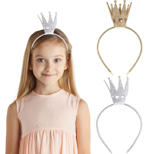 Bekecidi 2 Stück Glänzendes Kronen-Haarbands, Prinzessinnen-Haarband, Glänzendes Kronen-Haarband-, Party-Haarband, Prinzessinnen-Haarband für Damen, Kinder, Kleinkinder, Party, Geburtstag, Gold/Silber Bekecidi 2 Stück Glänzendes Kronen-Haarbands, Prinzessinnen-Haarband, Glänzendes Kronen-Haarband-, Party-Haarband, Prinzessinnen-Haarband für Damen, Kinder, Kleinkinder, Party, Geburtstag, Gold/Silber von Bekecidi