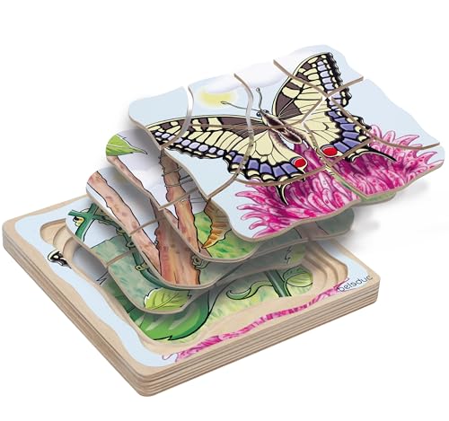 Beleduc 17054 - Lagenpuzzle Schmetterling von Hape