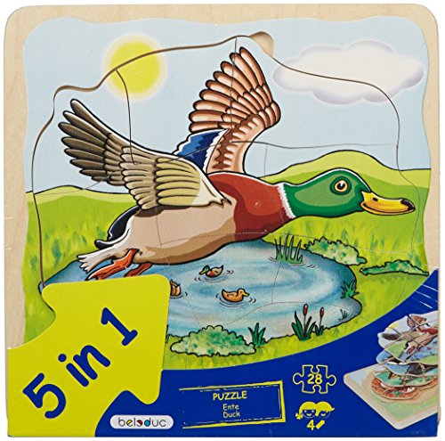 Beleduc – 17055 Overlay – Puzzle aus Holz – Ente – 28-teilig von Beleduc