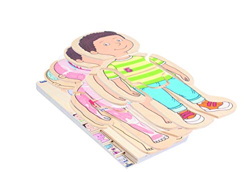 Beleduc Lagen-Puzzle "Dein Körper" Junge aus Holz, Anatomie Lernpuzzle für Kinder, ab 4 Jahren von Beleduc Arts & Crafts