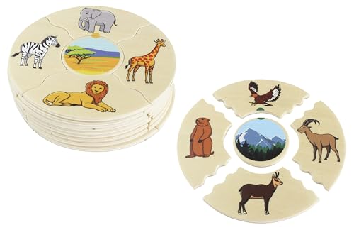 beleduc - NAWITO rundes Puzzle "Tierwelten" - Puzzles Tiere Lebensräume beleduc - NAWITO rundes Puzzle "Tierwelten" - Puzzles Tiere Lebensräume von Beleduc