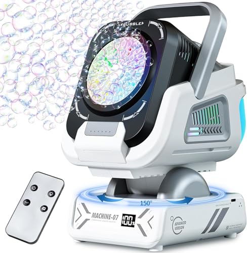 2025 Upgraded Bubble Machine mit Fernbedienung, Automatische Rotation & RGB Lichter, 1800mAh Wiederaufladbarer Akku, Typ-C-Ladung, Bubble Maker für Kinder, Hochzeiten, Geburtstagsfeiern, 2025 Upgraded Bubble Machine mit Fernbedienung, Automatische Rotation & RGB Lichter, 1800mAh Wiederaufladbarer Akku, Typ-C-Ladung, Bubble Maker für Kinder, Hochzeiten, Geburtstagsfeiern, von Belemar