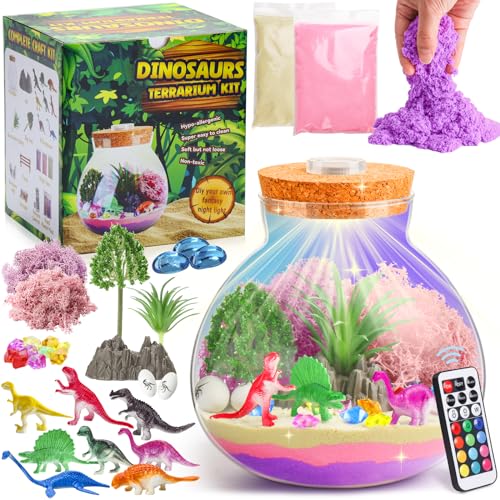 BellaAchtung Dinosaurier-Terrarium-Set für Kinder, Dinosaurier Geschenke Spielzeug Bastelset Geburtstagsgeschenk für Jungen im Alter von 4, 5, 6, 7, 8–12 Jahren BellaAchtung Dinosaurier-Terrarium-Set für Kinder, Dinosaurier Geschenke Spielzeug Bastelset Geburtstagsgeschenk für Jungen im Alter von 4, 5, 6, 7, 8–12 Jahren von BellaAchtung