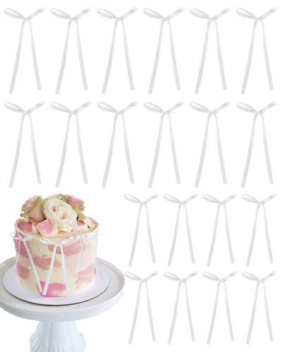 20 Stück Kuchen Dekoration Bogen, Hochzeitstorte Dekorationen, Geburtstagstorte Topper Dekoration, Geburtstagsparty Dekoration für Valentinstag, Baby Geburtstag (Beige) von BellaGesundheit