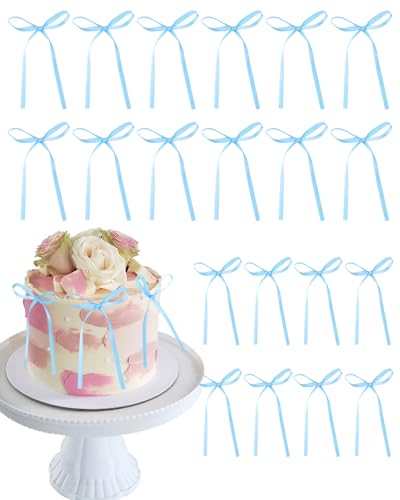 20 Stück Kuchen Dekoration Bogen, Hochzeitstorte Dekorationen, Geburtstagstorte Topper Dekoration, Geburtstagsparty Dekoration für Valentinstag, Baby Geburtstag (Blau) von BellaGesundheit