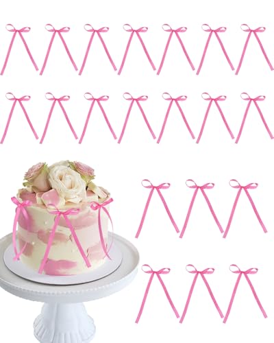 20 Stück Kuchen Dekoration Bogen, Hochzeitstorte Dekorationen, Geburtstagstorte Topper Dekoration, Geburtstagsparty Dekoration für Valentinstag, Baby Geburtstag (Rosa) von BellaGesundheit