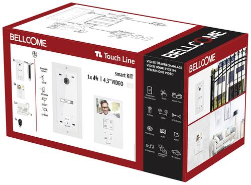 Bellcome ELECTRA Video-Türsprechanlage Kabelgebunden Komplett-Set Weiß von Bellcome