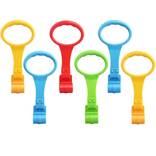 BelleStyle 6 Stück Ringe für Kinderbetten, Ringe Baby Hand Ringe Griff Abnehmbarer Handringe für Baby Kleinkind für Beinübung Aufstehen Übung in Kinderbetten Reisebetten (Größe groß) von BelleStyle