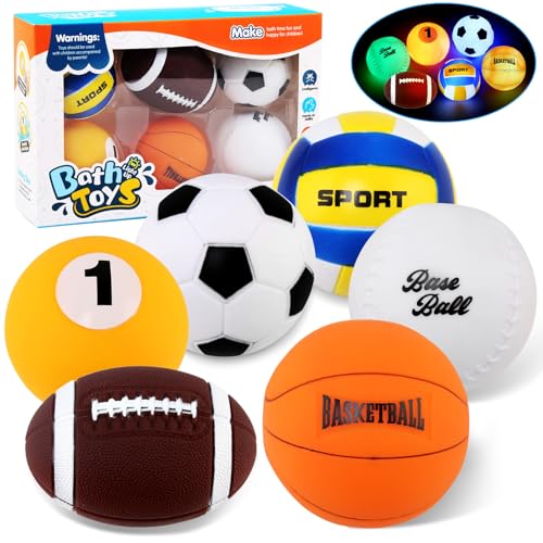 BelleStyle Badespielzeug Baby ab 1 2 3 4 Jahr, 6 Stück Leuchtende Badekugeln als Badespielzeug, LED Badewannen Spielzeug Kinder,Wasserspielzeug Kinder Badewanne Schwimmbad Spielzeug für Jungen Mädchen BelleStyle Badespielzeug Baby ab 1 2 3 4 Jahr, 6 Stück Leuchtende Badekugeln als Badespielzeug, LED Badewannen Spielzeug Kinder,Wasserspielzeug Kinder Badewanne Schwimmbad Spielzeug für Jungen Mädchen von BelleStyle