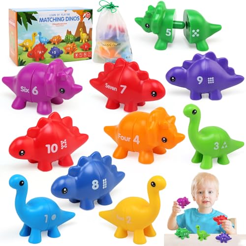 BelleStyle Dinosaurier Passende Spiele Montessori Lernspielzeug für Kleinkinder von BelleStyle