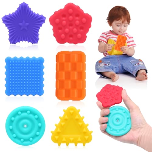 BelleStyle Fidget Toys Kinder & Erwachsene, Silikon Sensory Toys Fidget Spiel zur Autismus ADHD, Texturierte Worry Stone Anxiety Spiele Stressabbau Sensorik Spielzeug für Schule, Arbeitsplatz, Reisen von BelleStyle