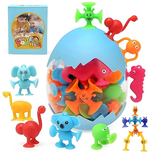 BelleStyle Saugnapf Spielzeug Badewannenspielzeug, 26 Stück Montessori Spielzeug ab 3 Jahre, Badespielzeug Sensorik Spielzeug Silikon Bausteine Reise Spielzeug für 3 4 5 6 Jahre Kinder Jungen Mädchen BelleStyle Saugnapf Spielzeug Badewannenspielzeug, 26 Stück Montessori Spielzeug ab 3 Jahre, Badespielzeug Sensorik Spielzeug Silikon Bausteine Reise Spielzeug für 3 4 5 6 Jahre Kinder Jungen Mädchen von BelleStyle
