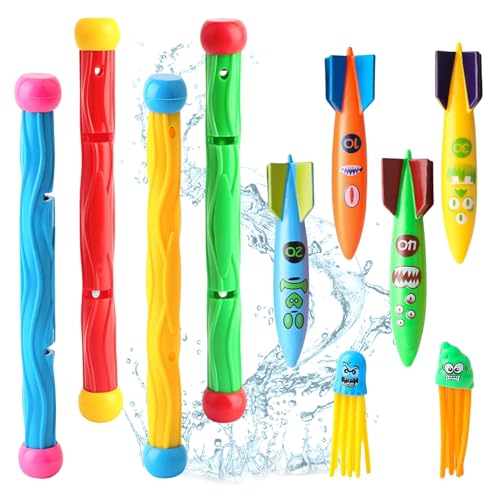 BelleVive 10 Stück Tauchringe Poolspielzeug für Erwachsene, Tauchbeckenspielzeug, Oktopus-Wasserspielzeug für Kleinkinder, Sommer-Essentials, Unterwasser-Schwimm-Wurfgeschenke BelleVive 10 Stück Tauchringe Poolspielzeug für Erwachsene, Tauchbeckenspielzeug, Oktopus-Wasserspielzeug für Kleinkinder, Sommer-Essentials, Unterwasser-Schwimm-Wurfgeschenke von BelleVive