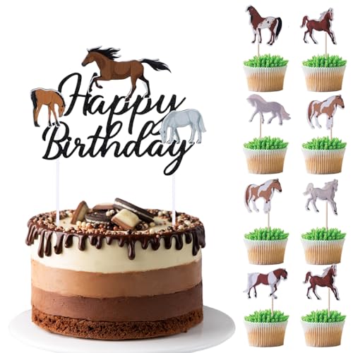 BelleVive 25 Stück Pferde Tortendeko Geburtstag Cake Toppers Pferde Cupcake Toppers, Pferde Tortenstecker für Geburtstag Thema Party Torte Dekorationen, Horse Theme Cake Topper BelleVive 25 Stück Pferde Tortendeko Geburtstag Cake Toppers Pferde Cupcake Toppers, Pferde Tortenstecker für Geburtstag Thema Party Torte Dekorationen, Horse Theme Cake Topper von BelleVive