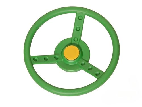 Bello Grardino - Lenkrad für Kinder - Kinder Spielhaus Zubehör - Für Outdoor-Spielgeräte & Baumhäuser – Inkl. Befestigung – Robustes Kunststoff-Lenkrad für Spielhaus & Kletterturm – Wetterfest (Grün) von Bello Giardino