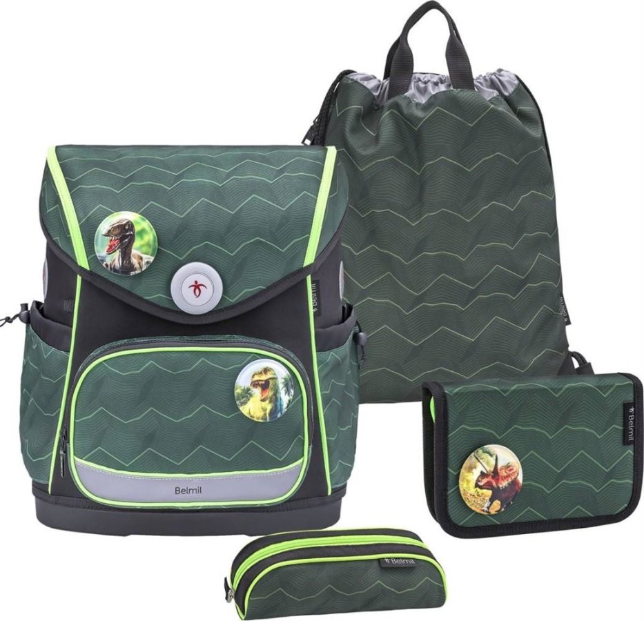 Belmil Premium Schulranzen Set Compact Plus TWIST OF LIME Belmil Premium Schulranzen Set Compact Plus TWIST OF LIME von Belmil