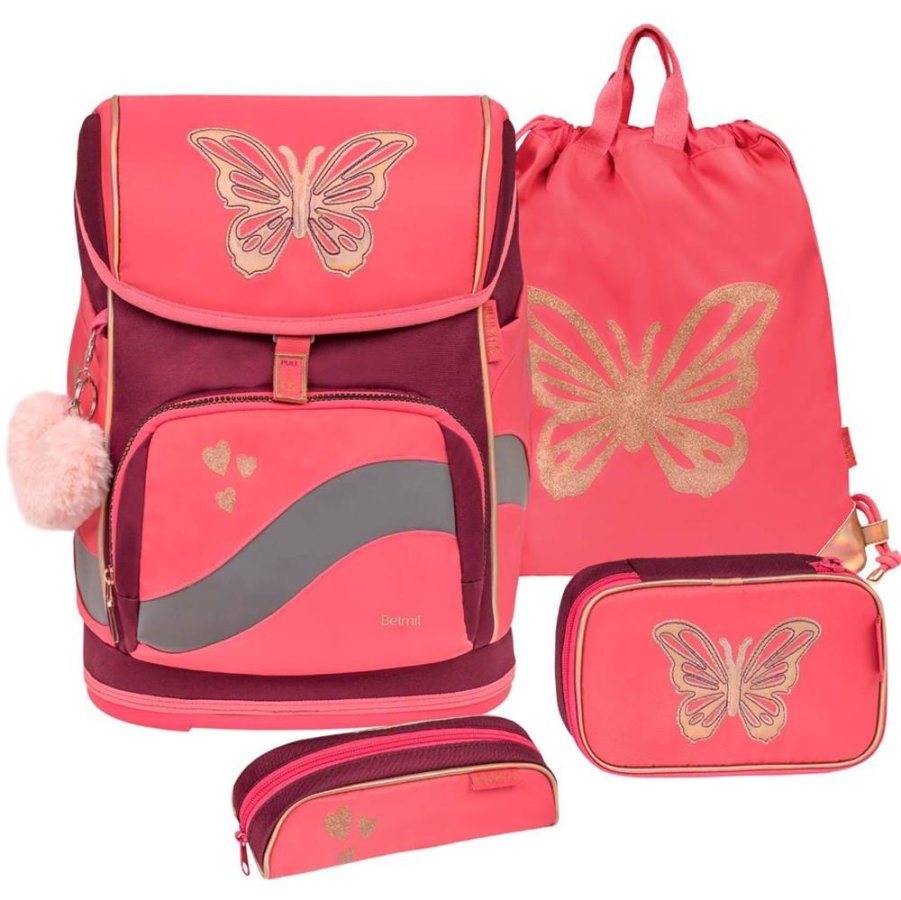 Belmil Premium Schulranzen Set Smarty Plus CORAL von Belmil