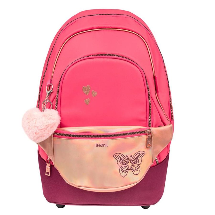 Belmil Premium Schulrucksack mit Bauchtasche CORAL Belmil Premium Schulrucksack mit Bauchtasche CORAL von Belmil