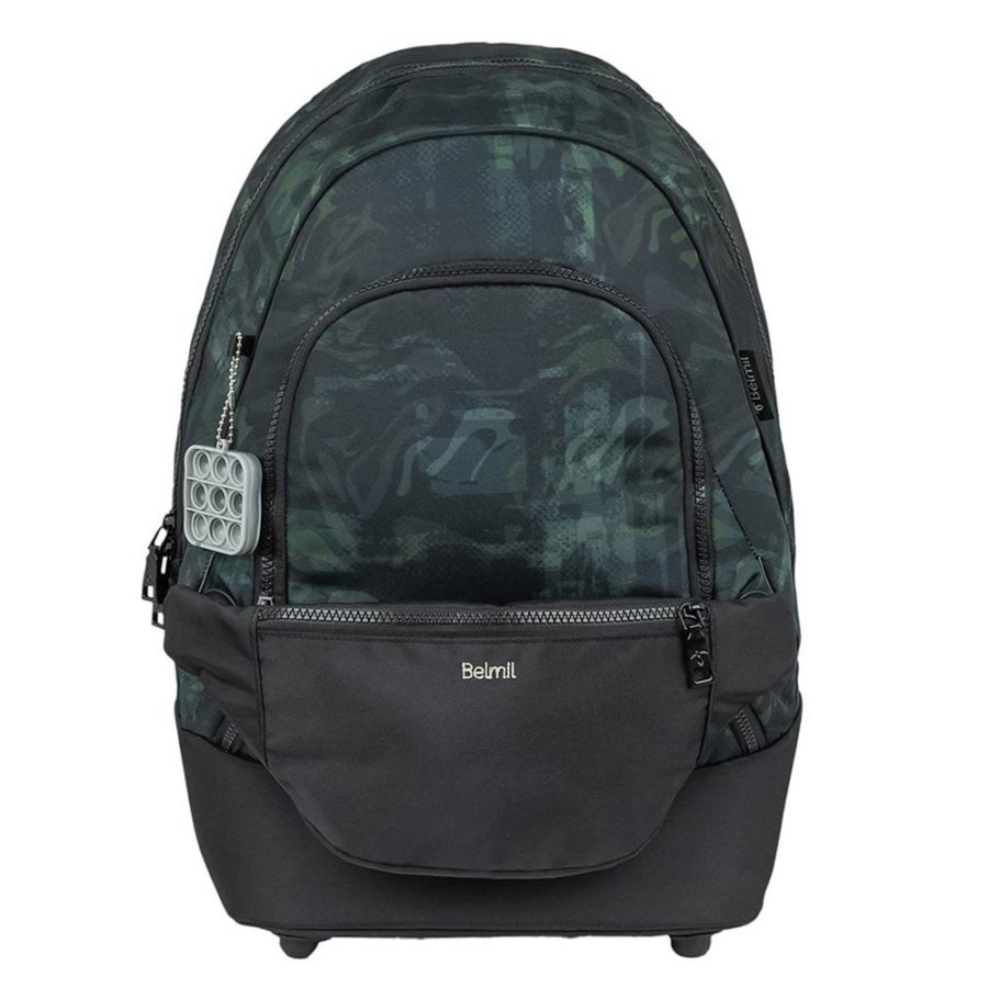 Belmil Premium Schulrucksack mit Bauchtasche GREY STONE von Belmil