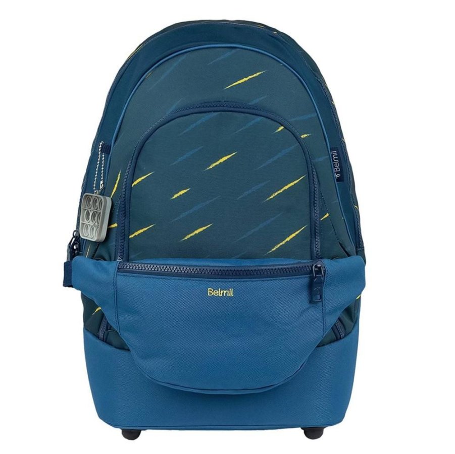 Belmil Premium Schulrucksack mit Bauchtasche ORION BLUE von Belmil