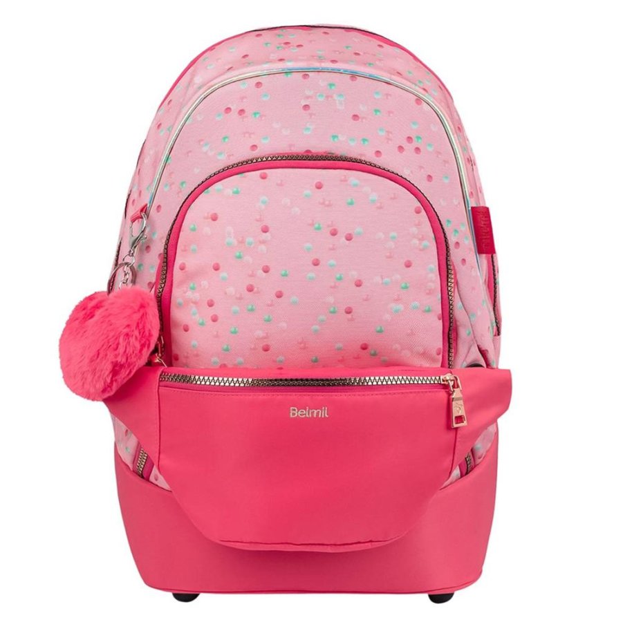 Belmil Premium Schulrucksack mit Bauchtasche ROSE QUARTZ Belmil Premium Schulrucksack mit Bauchtasche ROSE QUARTZ von Belmil