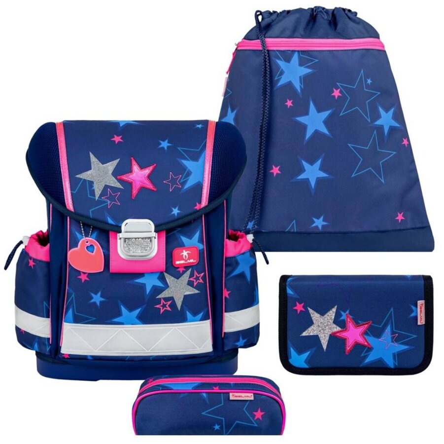 Belmil Schulranzen-Set 4-tlg Mädchen Classy Sparkeling Star | AGR Belmil Schulranzen-Set 4-tlg Mädchen Classy Sparkeling Star | AGR von Belmil