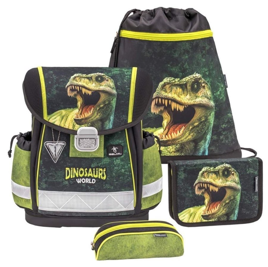 Belmil Schulranzen Set Jungen Beautiful Dinosaur World 2 (Motiv: Dinosaurier) "Classy", ab 1.Klasse Grundschule von Belmil