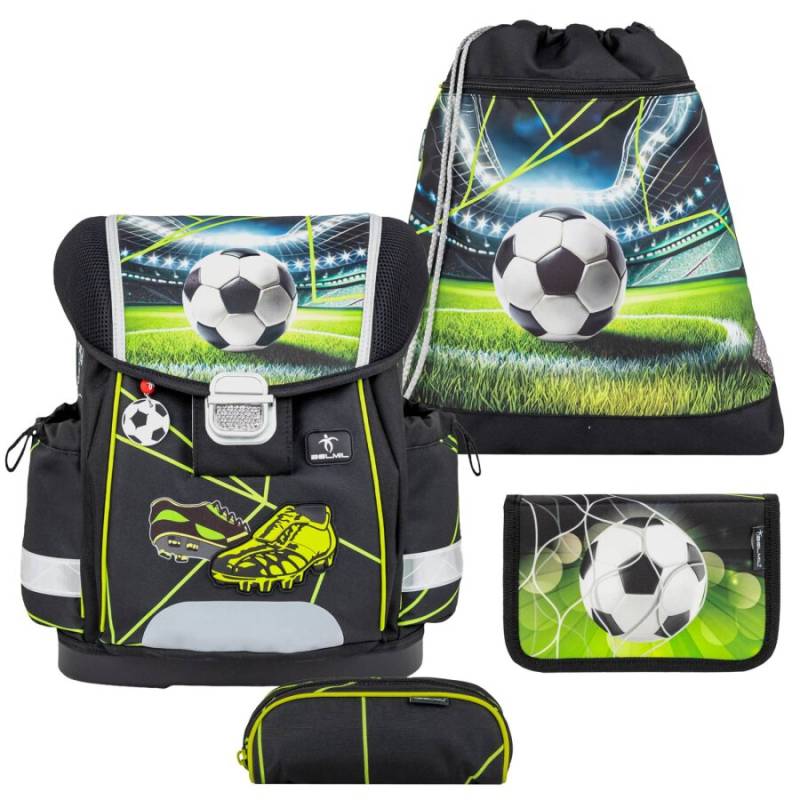 Belmil Schulranzen Set CLASSY 4tlg Champion`s Kick (Motiv: Fußball) von Belmil