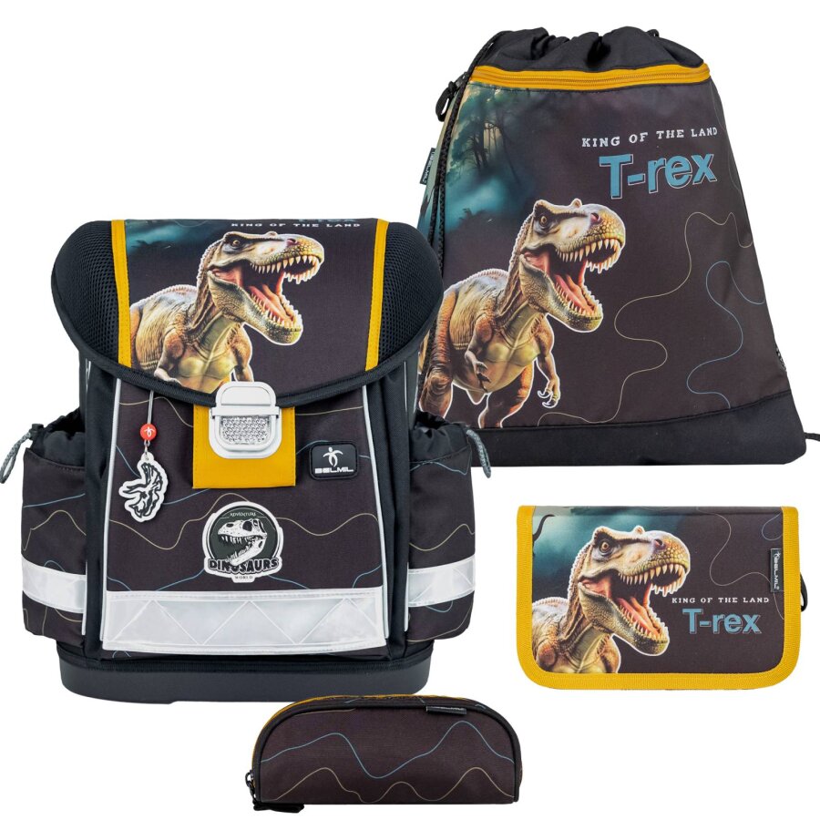 Belmil Schulranzen Set CLASSY 4tlg Roar Storm (Motiv: Dinosaurier) von Belmil