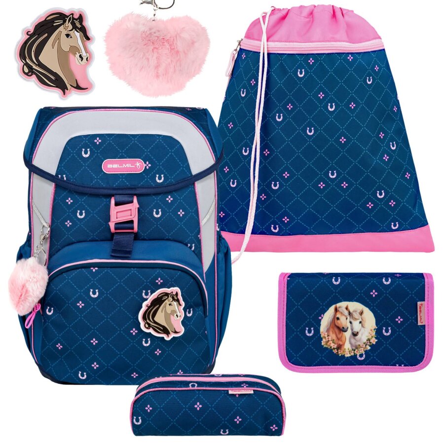 Belmil Schulranzen-Set MAXI 4tlg Pferde "Meet your Horses" Belmil Schulranzen-Set MAXI 4tlg Pferde "Meet your Horses" von Belmil