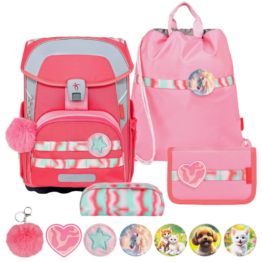 Belmil Schulranzen-Set MAXI Plus Patch me 4tlg "Aurora" Belmil Schulranzen-Set MAXI Plus Patch me 4tlg "Aurora" von Belmil