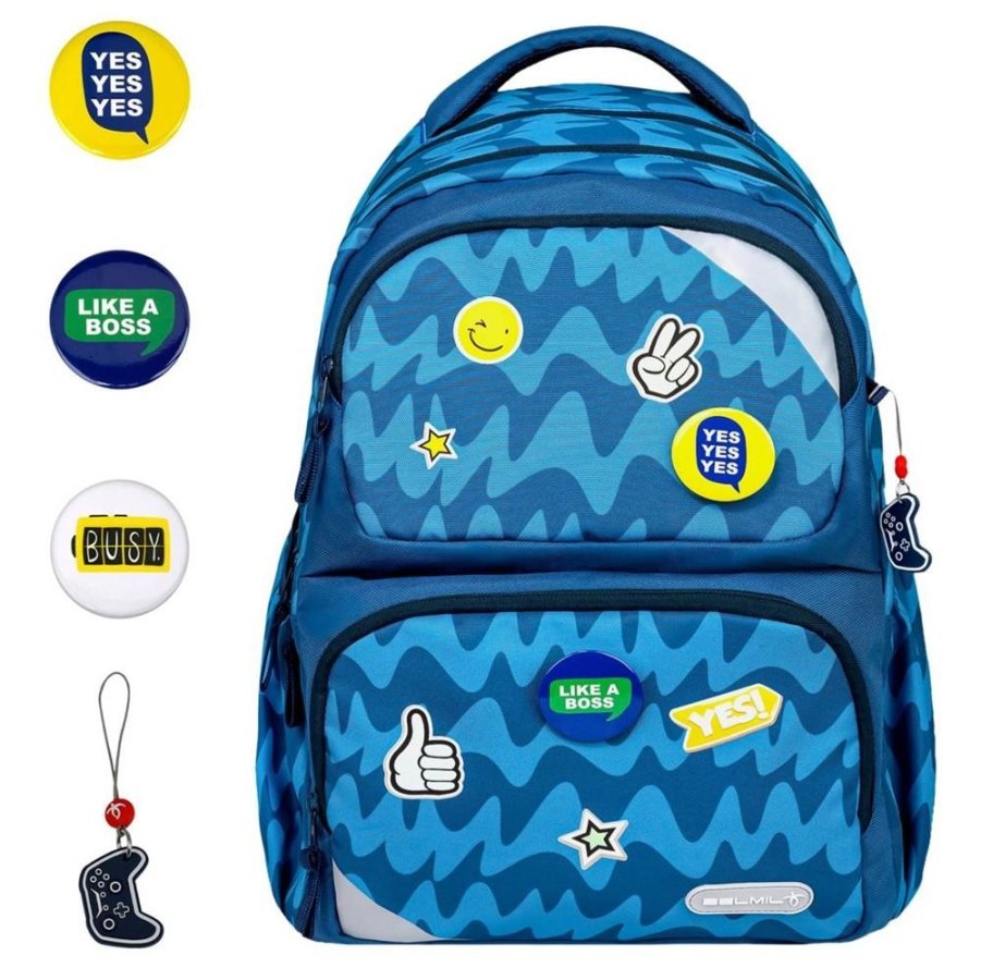 Belmil Schulrucksack MAXI PACK mit Patches "Play" Belmil Schulrucksack MAXI PACK mit Patches "Play" von Belmil