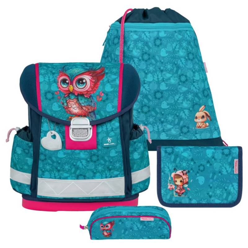 Schulranzen Set CLASSY 4tlg Eule "Cute Owl" für Mädchen BELMIL von Belmil