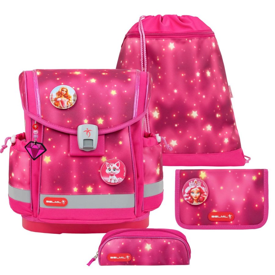 Schulranzen Set CLASSY PLUS 4tlg "Pink Star" für Mädchen BELMIL von Belmil