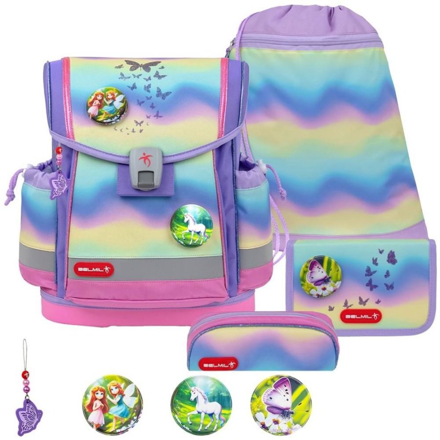 Schulranzen Set CLASSY PLUS 4tlg "Rainbow Ombre" für Mädchen BELMIL von Belmil