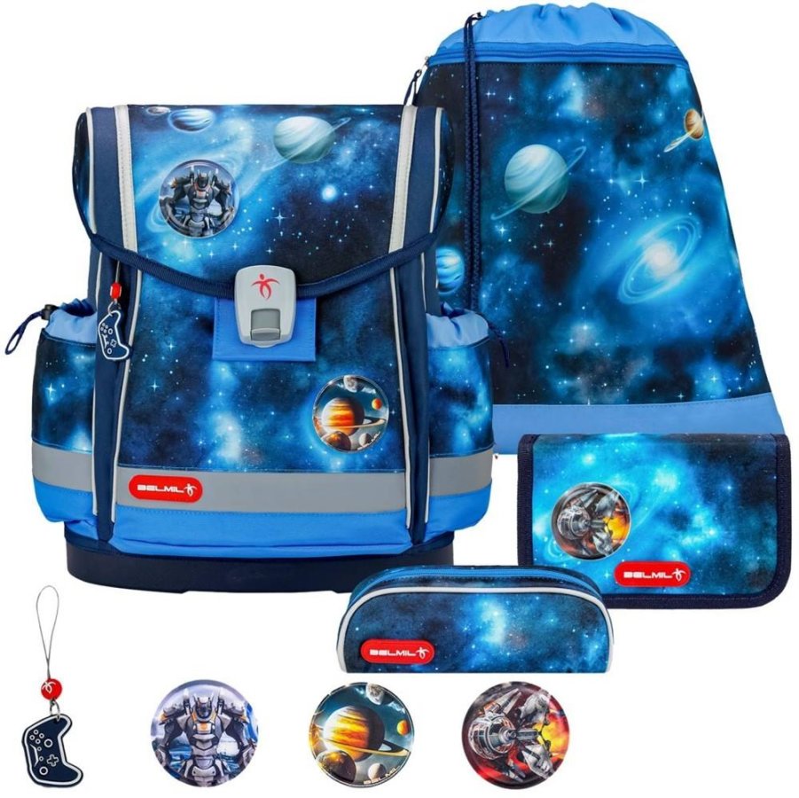 Schulranzen-Set CLASSY-PLUS mit PATCH 5tlg Galaxy Light Schulranzen-Set CLASSY-PLUS mit PATCH 5tlg Galaxy Light von Belmil