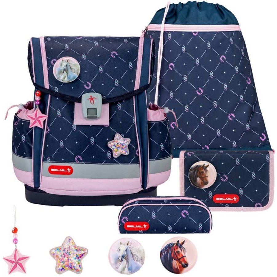 Schulranzen-Set CLASSY-PLUS mit PATCH 5tlg Midnight Gallop Schulranzen-Set CLASSY-PLUS mit PATCH 5tlg Midnight Gallop von Belmil