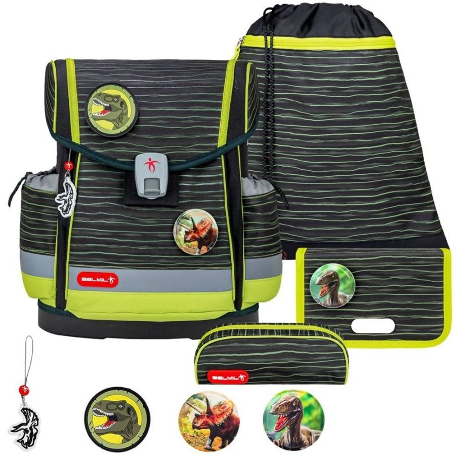 Schulranzen-Set CLASSY-PLUS mit PATCH 5tlg Prehistoric Times Schulranzen-Set CLASSY-PLUS mit PATCH 5tlg Prehistoric Times von Belmil